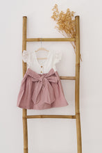 Load image into Gallery viewer, Natura White &amp; Pink Zora Linen Dress
