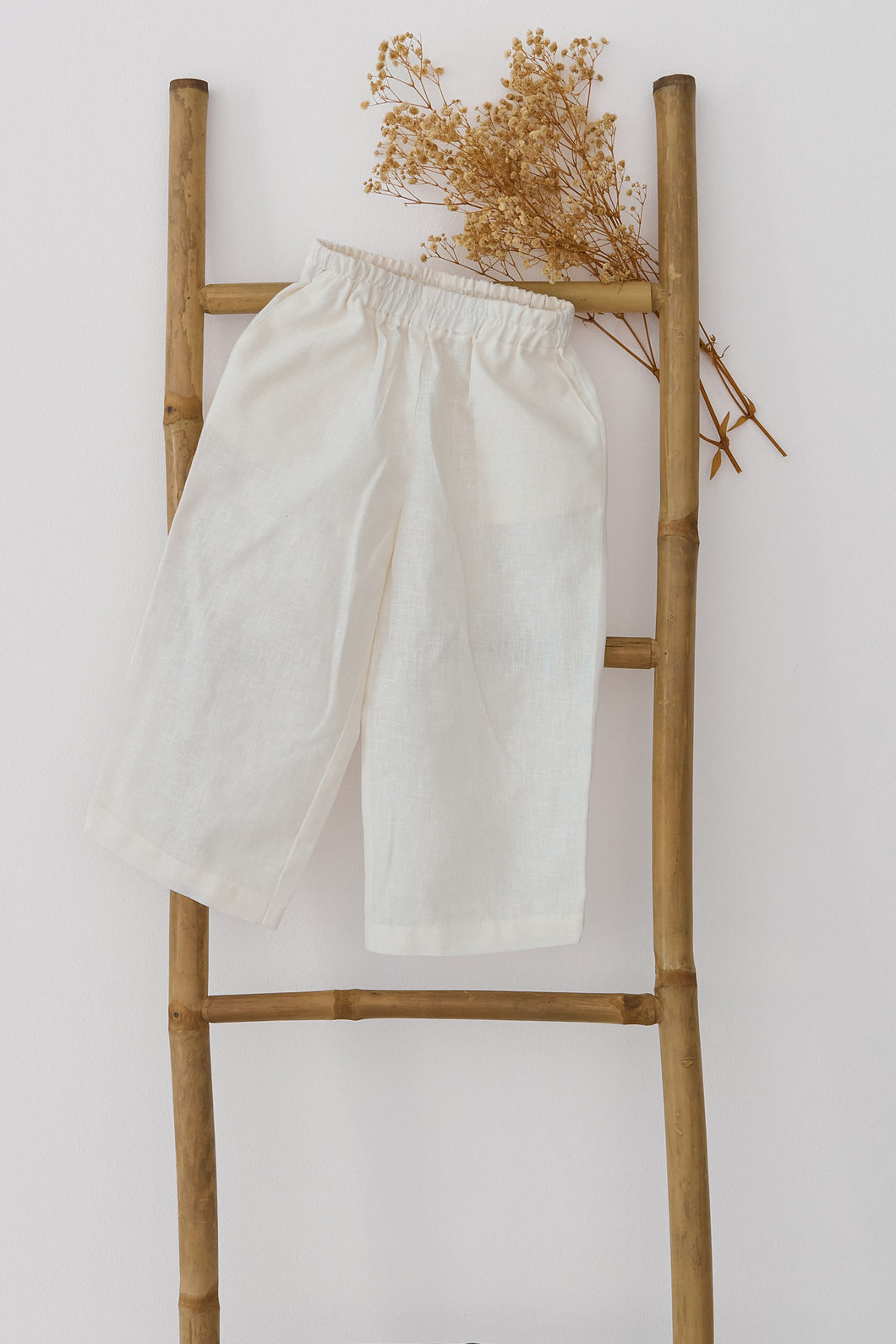 Natura Kids Linen Pants White