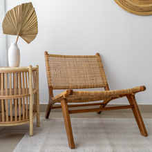 Load image into Gallery viewer, Natura Denver Solid Teak Wood and Rattan Chair
