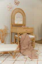 Load image into Gallery viewer, Natura Rainbow Rattan Kids Vanity with Stool

