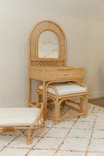 Load image into Gallery viewer, Natura Rainbow Rattan Kids Vanity with Stool
