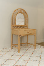 Load image into Gallery viewer, Natura Rainbow Rattan Kids Vanity with Stool
