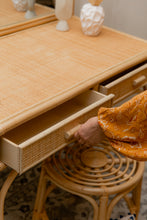 Load image into Gallery viewer, Natura Tessa Rattan Adult Vanity W/ Mirror and Stool Set
