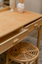 Load image into Gallery viewer, Natura Tessa Rattan Adult Vanity W/ Mirror and Stool Set
