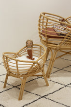 Load image into Gallery viewer, Natura Claire Rattan Doll Bassinet

