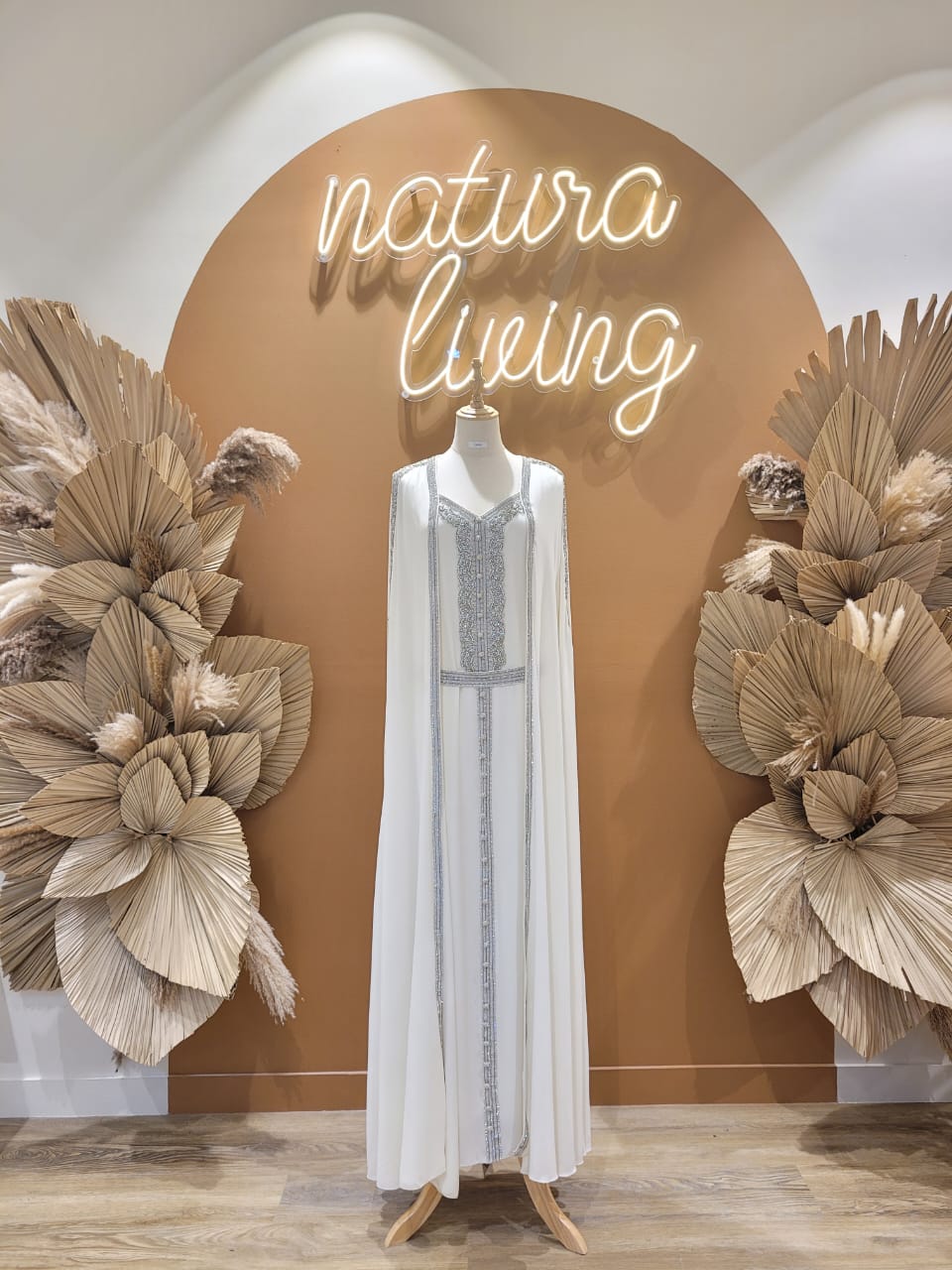 Natura Vione White Kaftan in Silk