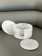 Load image into Gallery viewer, Sand&amp;Stone White Onyx Coaster Set

