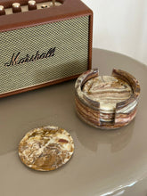 Load image into Gallery viewer, Sand&amp;Stone Chestnut Onyx Coaster Set
