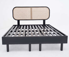 Load image into Gallery viewer, Natura Skylar Queen Bed Mahogany Wood Rattan
