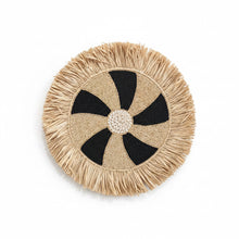 Load image into Gallery viewer, Raffia Shell Wall Round Decor
