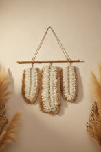 Load image into Gallery viewer, Natura Raffiar and Feather Wall Hanging
