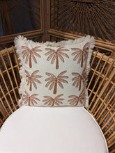 Load image into Gallery viewer, Natura Embroidered Palm Tree Mofits Cushion
