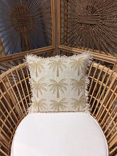 Load image into Gallery viewer, Natura Embroidered Palm Tree Mofits Cushion
