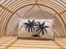 Load image into Gallery viewer, Natura Embroidered Palm Tree Lumbar Cushion
