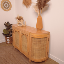 Load image into Gallery viewer, PRE-ORDER Natura Laguna Wood and Rattan Console
