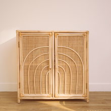 Load image into Gallery viewer, PRE-ORDER Natura Rainbow Rattan Kids Cabinet
