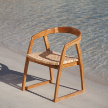 Load image into Gallery viewer, Natura Lova Curve Teak Wood and Rattan Chair
