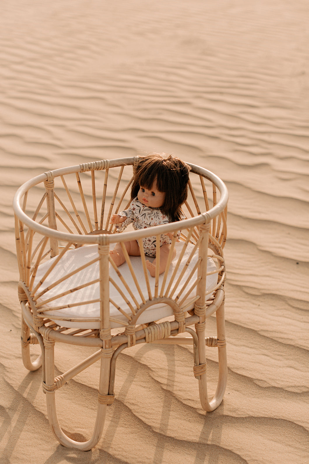 Natura Sunshine Rattan Doll Bed